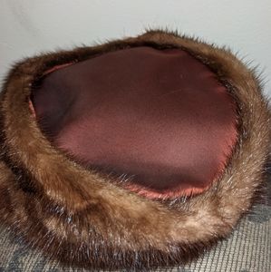 Vintage Pillbox style Fur hat